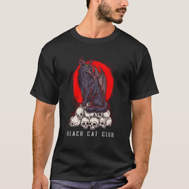 Camiseta Satanic Satanic Demonic Devil Kitten 666 Cat Occ (Anverso)
