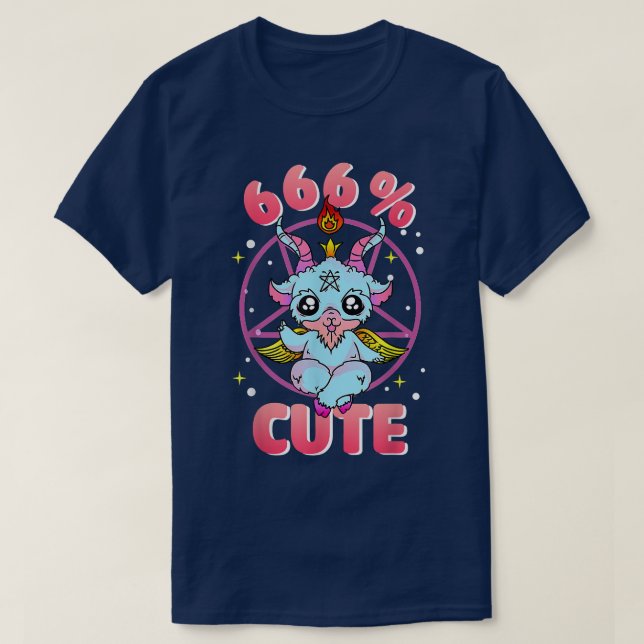 Camiseta Satanic Yami Kawaii Gótico Hada Kei Occult 666 Cut (Diseño del anverso)