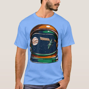 Camiseta Satélite astronauta de casco espacial
