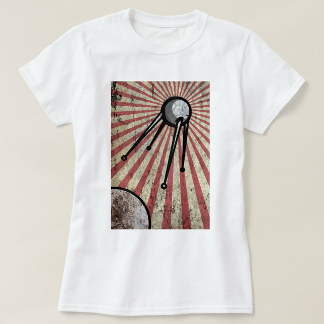 Camiseta Satélite retro (Diseño del anverso)
