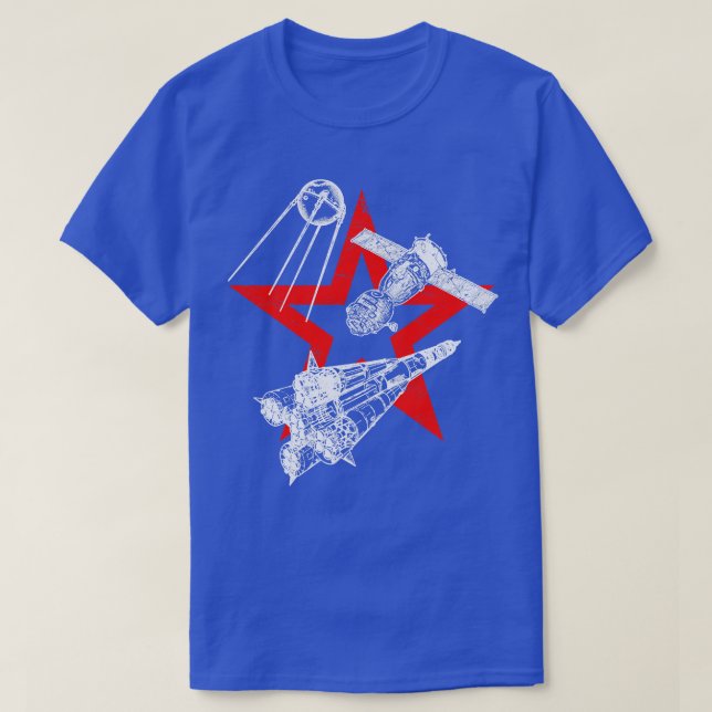 Camiseta Satélite Soyuz Sputnik (Diseño del anverso)