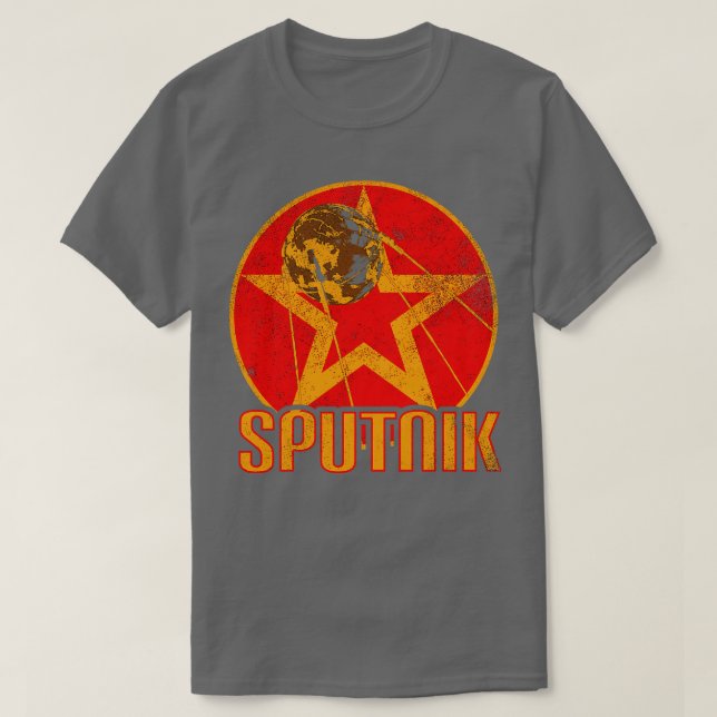 Camiseta Satélite Sputnik 1 de la Unión Soviética (Diseño del anverso)