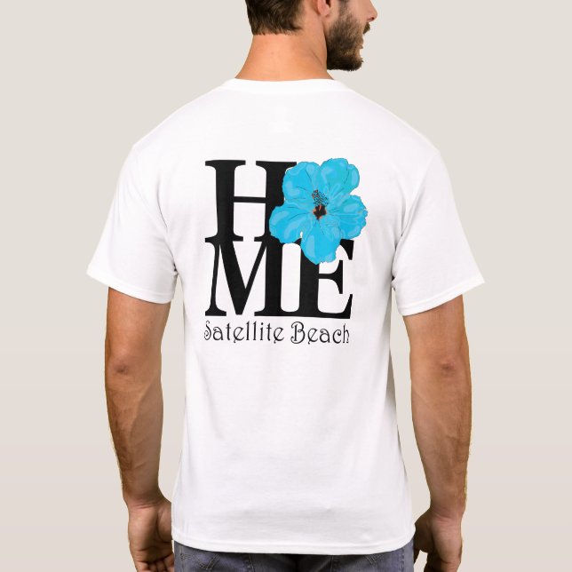 Camiseta Satellite Beach HOME Blue Hibiscus (Reverso)