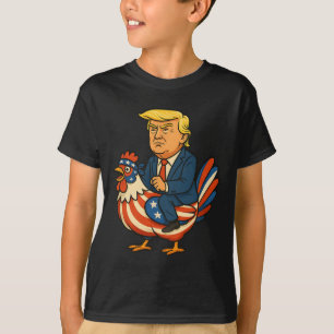 Camiseta Sátira de Trump Chicken Jockey - Humor político di