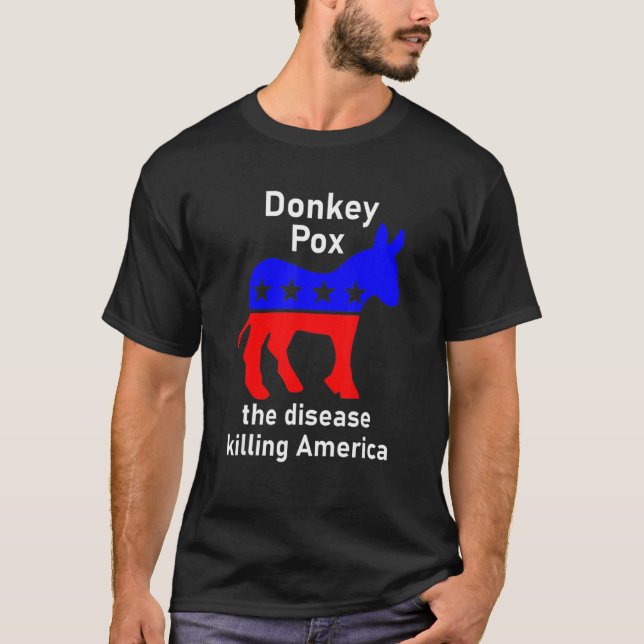 Camiseta Sátira política de Donkey Pox Donkey (Anverso)