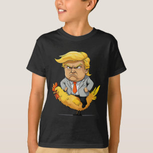 Camiseta Sátira sobre el ajedrez de los pollos de Trump - H