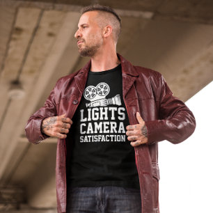 Camiseta Satisfacción de la cámara de luces - Cámara vintag