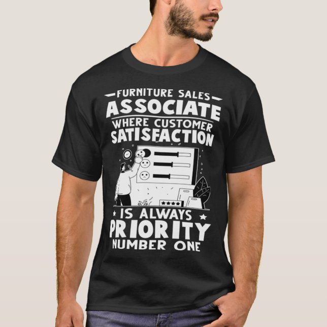 Camiseta Satisfacción Del Cliente Asociado De Ventas De Mob (Anverso)