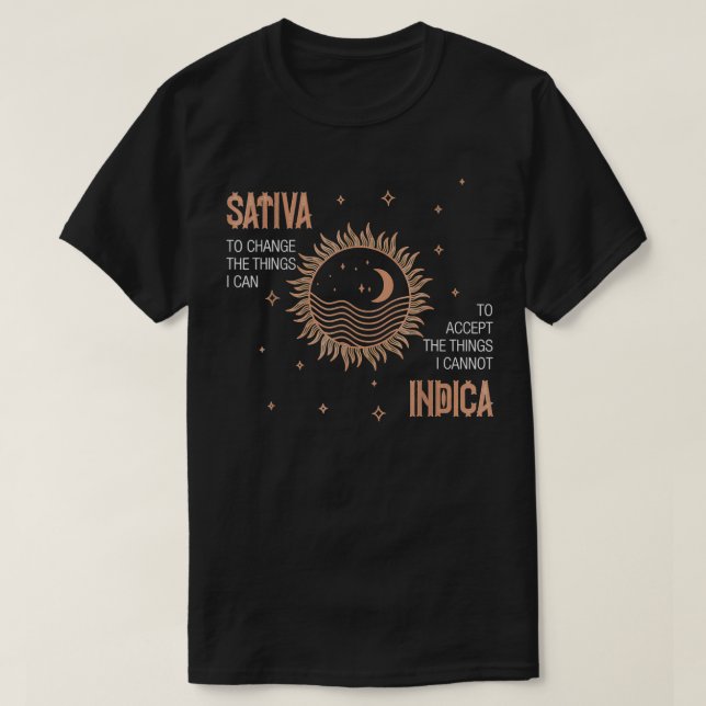 Camiseta Sativa para cambiar las cosas que puedo malezas Ca (Diseño del anverso)