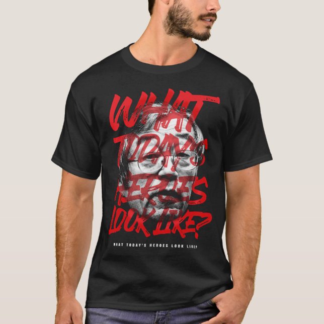 Camiseta Satoshi Nakamoto es un verdadero héroe (Anverso)