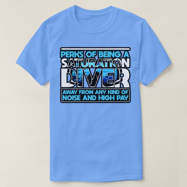 Camiseta Saturación De Los Picos De Buceador De La Saturaci (Diseño del anverso)