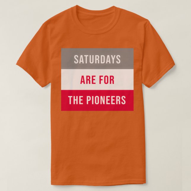 Camiseta Saturdays Are For the Pioneers Sacred Heart 1 (Diseño del anverso)
