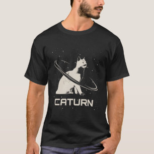 Camiseta Saturn Caturn I Planetas Espacio Galaxia Gato Astr
