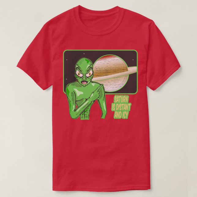 Camiseta Saturn Funny Planet Review (Diseño del anverso)