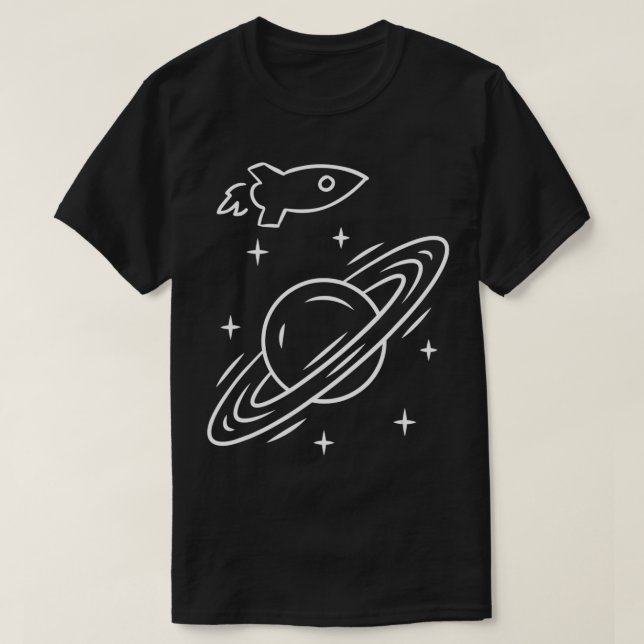 Camiseta Saturn Hula Hoop Orbit Outer Rings Graphic Space G (Diseño del anverso)