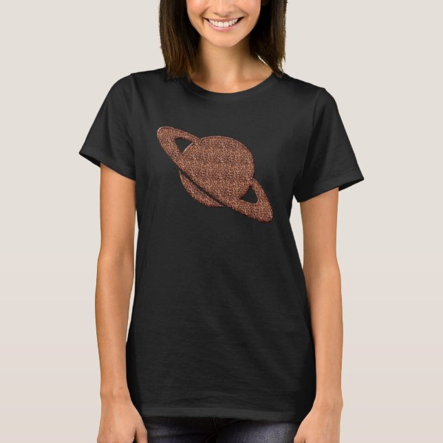 Camiseta Saturn Planeten Coffee Beans (Anverso)