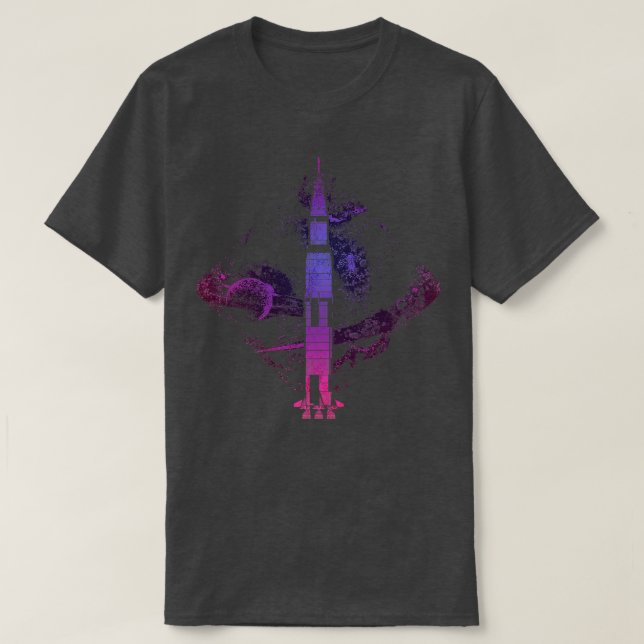 Camiseta Saturn V Cohete lunar 1 (Diseño del anverso)