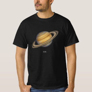 Camiseta Saturno artístico con anillos vibrantes