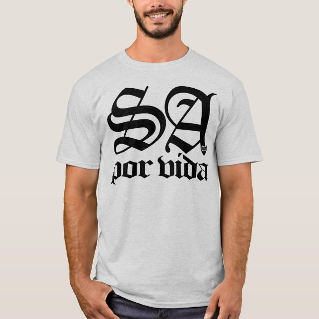 Camiseta SATX POR VIDA 210 para el viejo negro inglés de la (Anverso)
