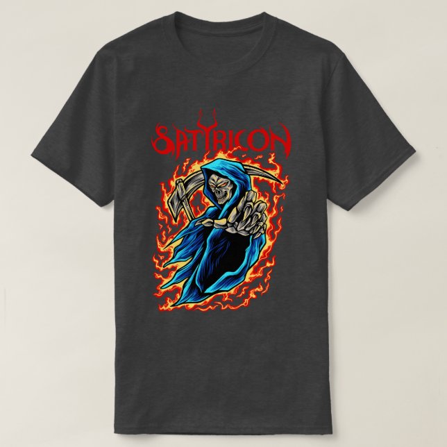 Camiseta Satyricon metalizado negro (Diseño del anverso)