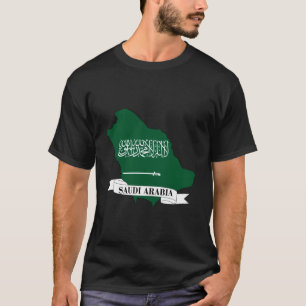 Camiseta saudi arabia flag map