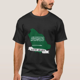 Camiseta saudi arabia flag map