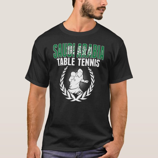 Camiseta Saudi Arabia Table Tennis  Saudi Ping Pong Support (Anverso)