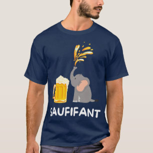 Camiseta Saufifant Bier Saufen Alkohol Fiesta Lustiges