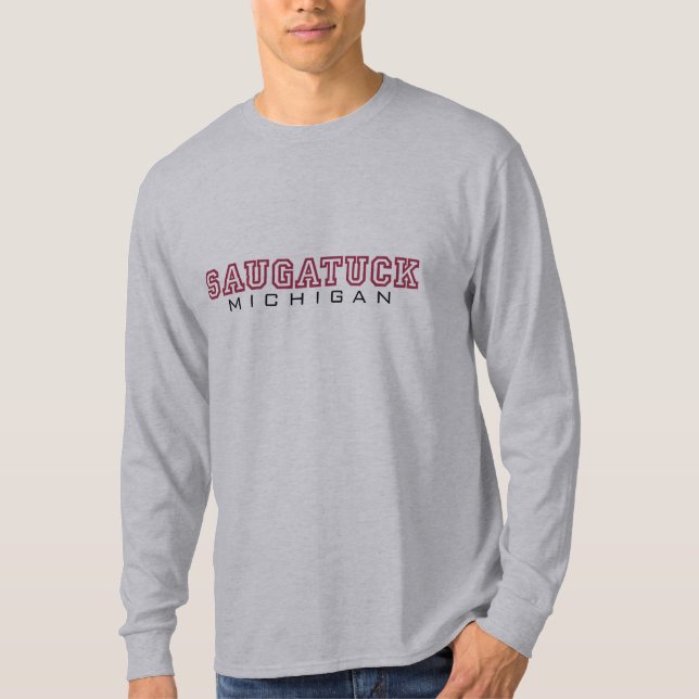Camiseta Saugatuck MI - Letras (Anverso)