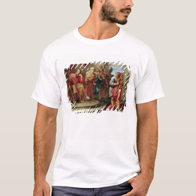 Camiseta Saul que escucha David que toca la arpa (Anverso)