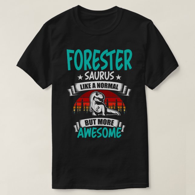Camiseta Sauro Forestal Como Dinosaurio T Rex Normal (Diseño del anverso)