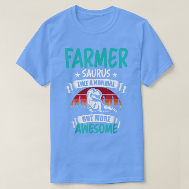 Camiseta Saurus De Los Agricultores Como El Dinosaurio Norm (Diseño del anverso)