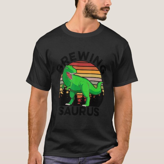 Camiseta Saurus Graphic Homebrewing Winemaking Brewery Craf (Anverso)