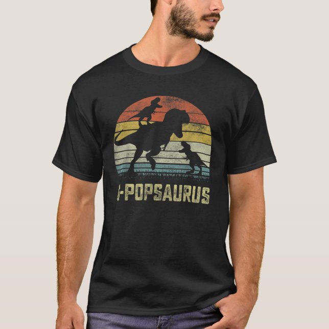 Camiseta Saurus pop T Rex Dinosaur G pop 2 niños Mamáes fam (Anverso)