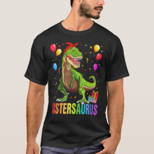 Camiseta Saurus Rex Dinosaur Sister Saurus Family Mat