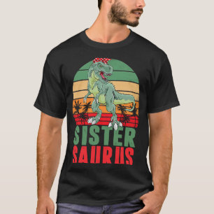 Camiseta Saurus Rex Dinosaur Sister Saurus Family Mat
