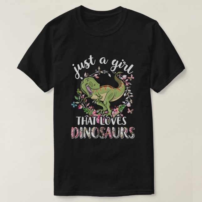 Camiseta Saurus, un Chica que ama los dinosaurios del regal (Diseño del anverso)