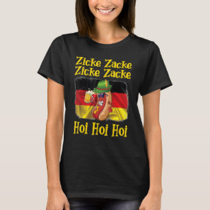 Camiseta Sausage Drinking German Beer Zicke Zacke Zicke Zac