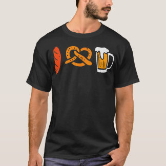 Camiseta Sausage Pretzel Me Encanta El Oktoberfest Alemán B