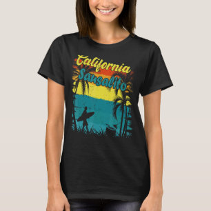 Camiseta Sausalito California Beach Retro Vintage Sunset Su