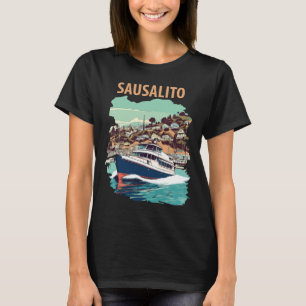 Camiseta Sausalito California Puerto Retro Viaje