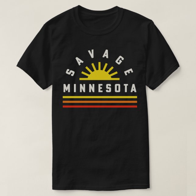 Camiseta Savage Minnesota Retro Vintage Sunshine (Diseño del anverso)