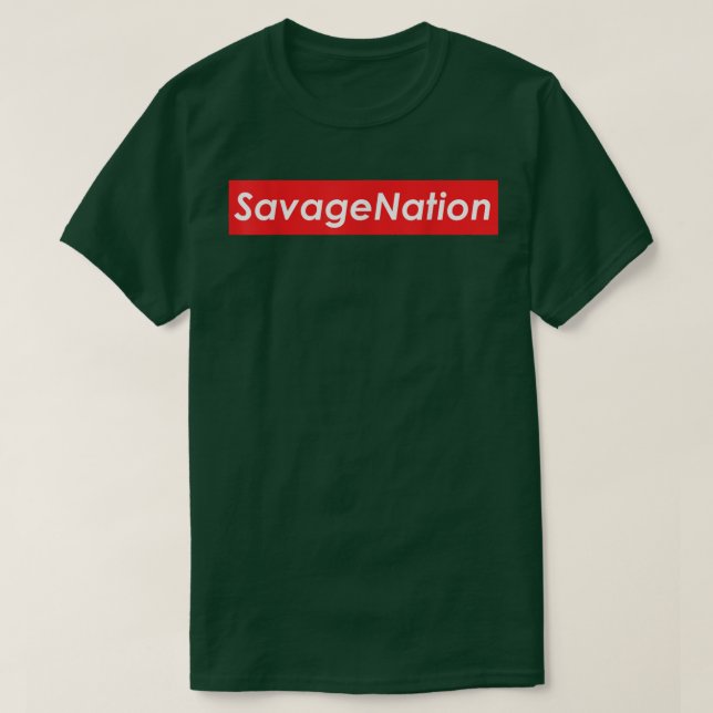 Camiseta Savage Nation  - Best Trap Music Rap Hip Hop Urban (Diseño del anverso)