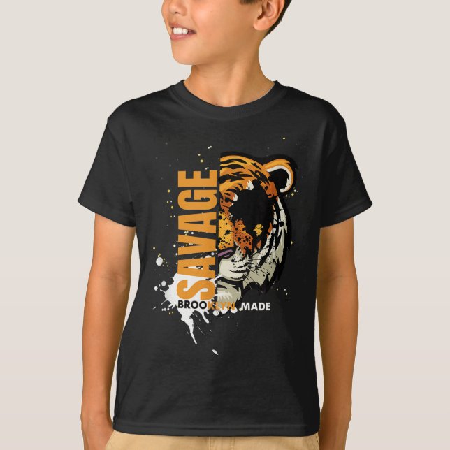 Camiseta Savage Tiger,brooklyn Made, Graphic Tees Tiger, Mo (Anverso)