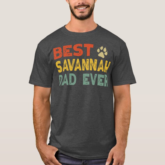 Camiseta Savannah Cat Dad Owner Breeder Lover Kitten  (Anverso)
