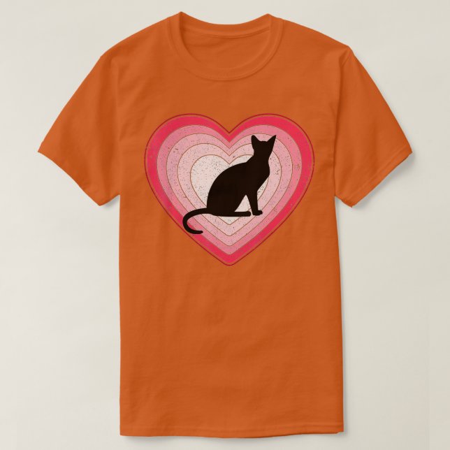 Camiseta Savannah Cat Heart El día de San Valentín Amantes  (Diseño del anverso)