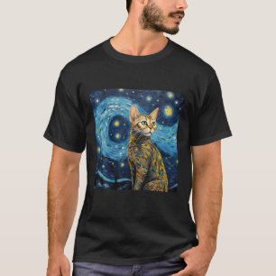 Camiseta Savannah Cat Starry Night Savannah Cat Starry Nigh