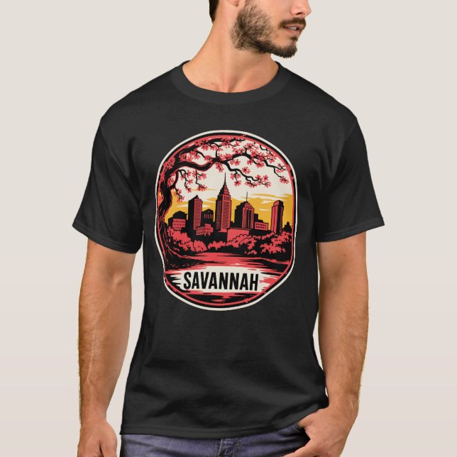 Camiseta Savannah Ciudad Georgia EE. UU. (Anverso)