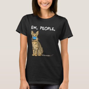 Camiseta Savannah Ew People Cat Usando Máscara De Cara