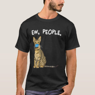 Camiseta Savannah Ew People Cat Usando Máscara De Cara